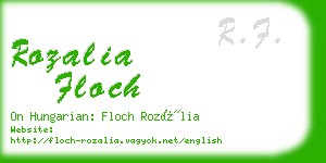 rozalia floch business card